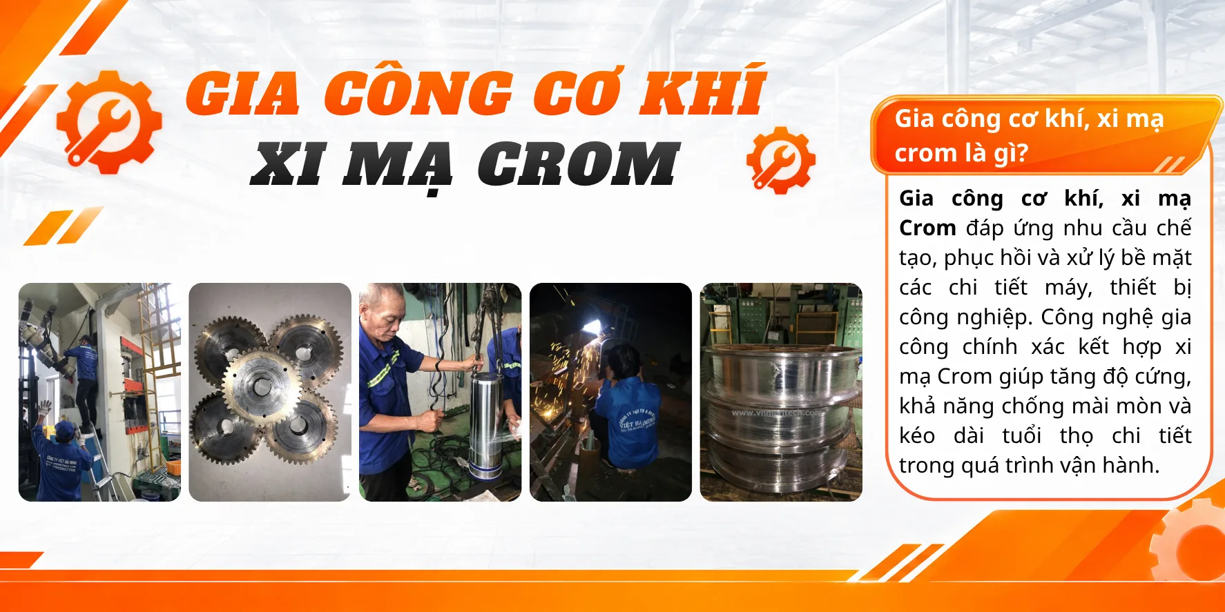 Gia c&ocirc;ng cơ kh&iacute; - xi mạ crom 