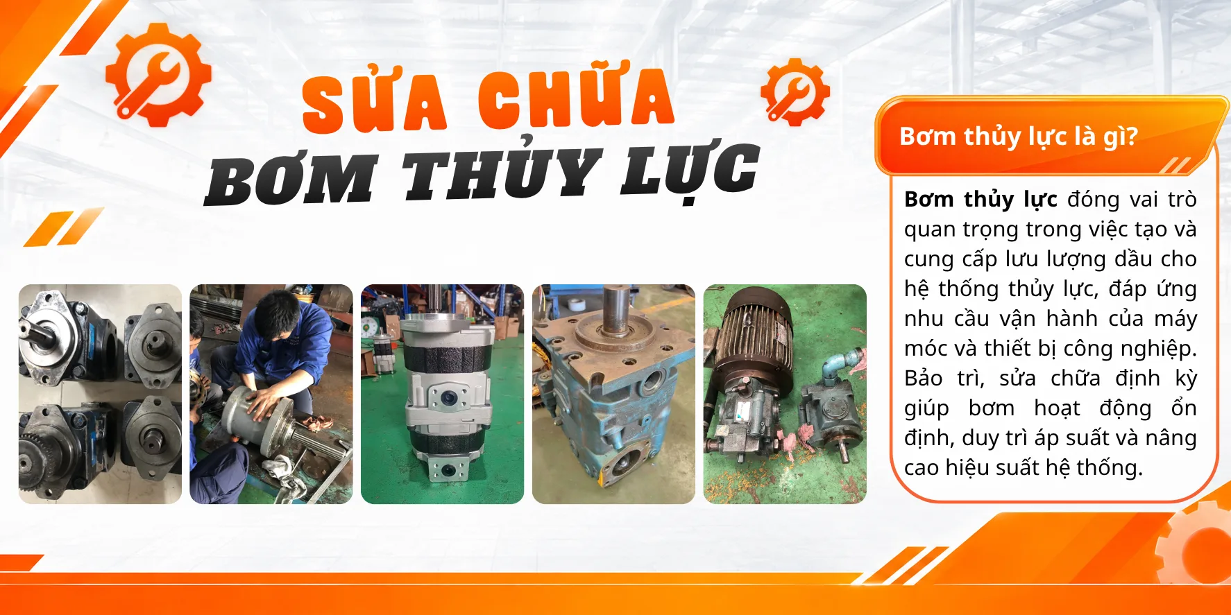 Sửa chữa bơm thủy lực