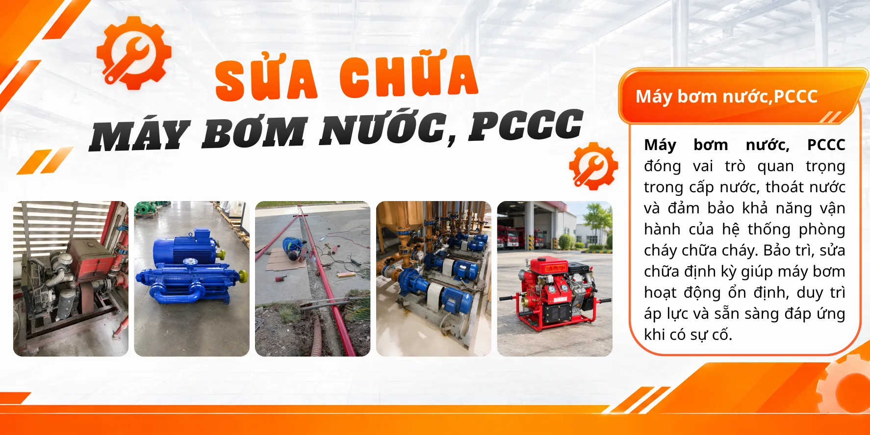 Sửa chữa m&aacute;y bơm nước, pccc