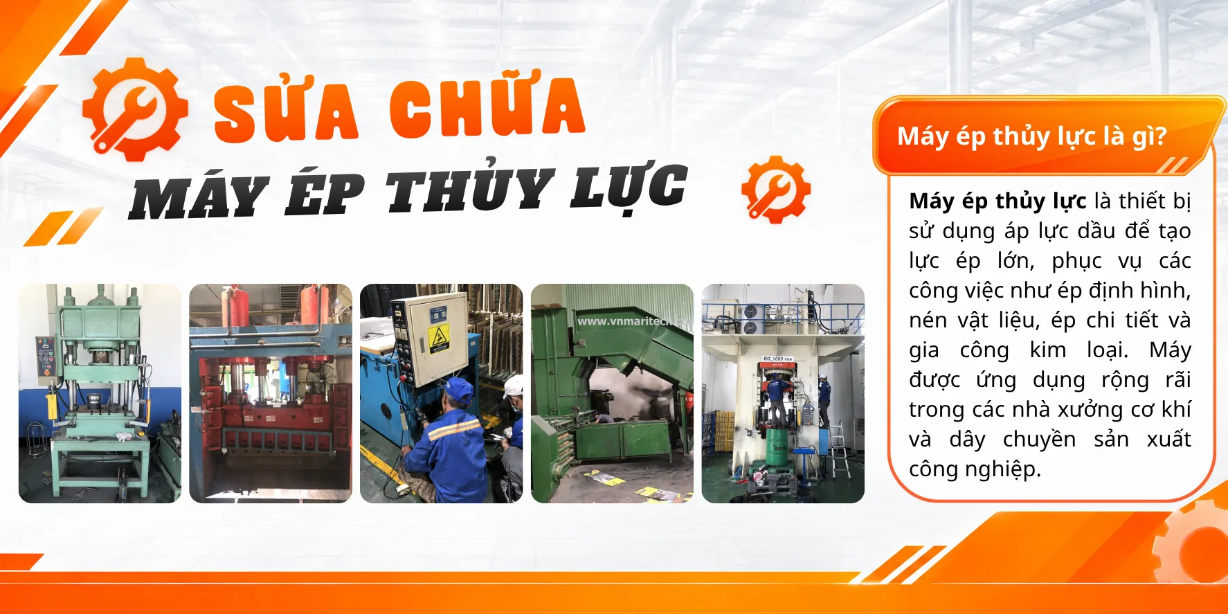 sửa chữa m&aacute;y &eacute;p thủy lực