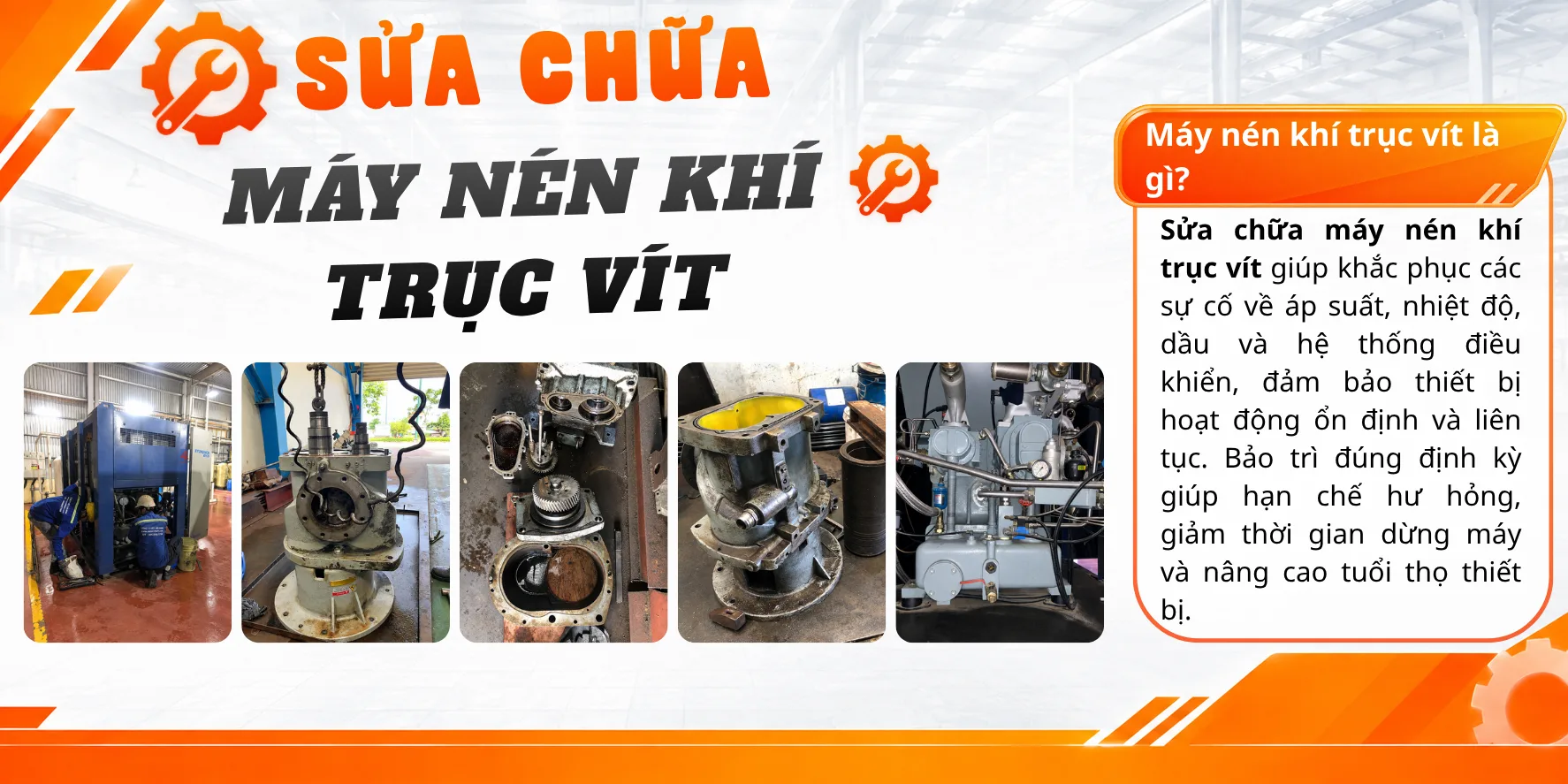 Sửa chữa m&aacute;y n&eacute;n kh&iacute; trục v&iacute;t