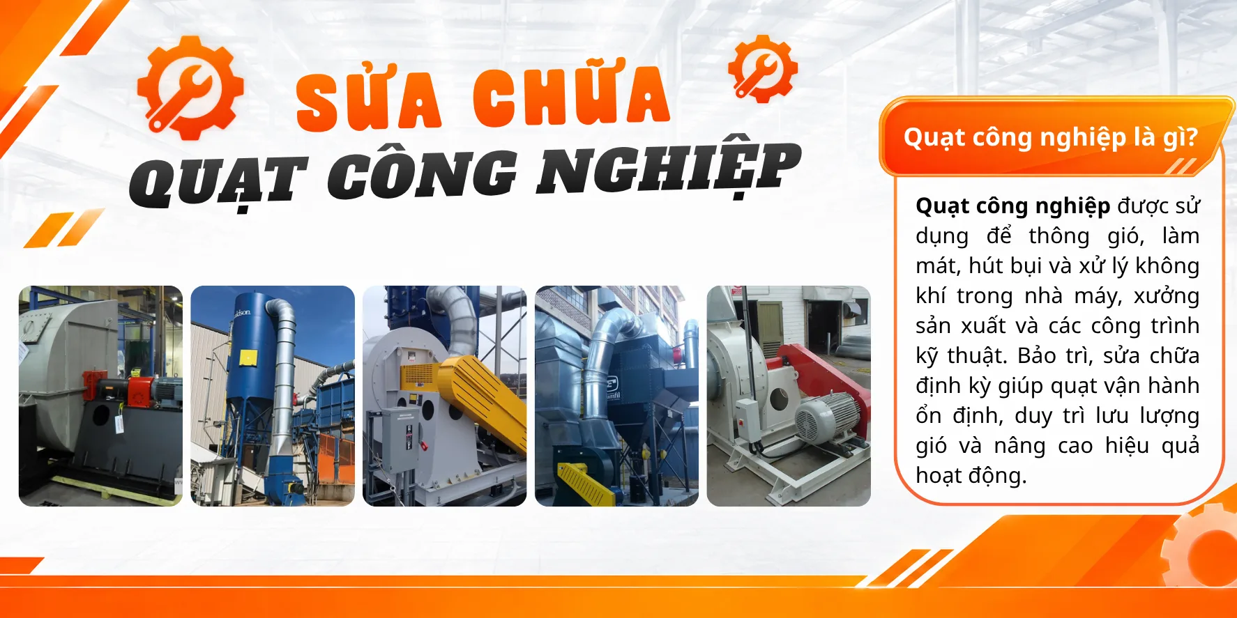 Sửa chữa quạt c&ocirc;ng nghiệp