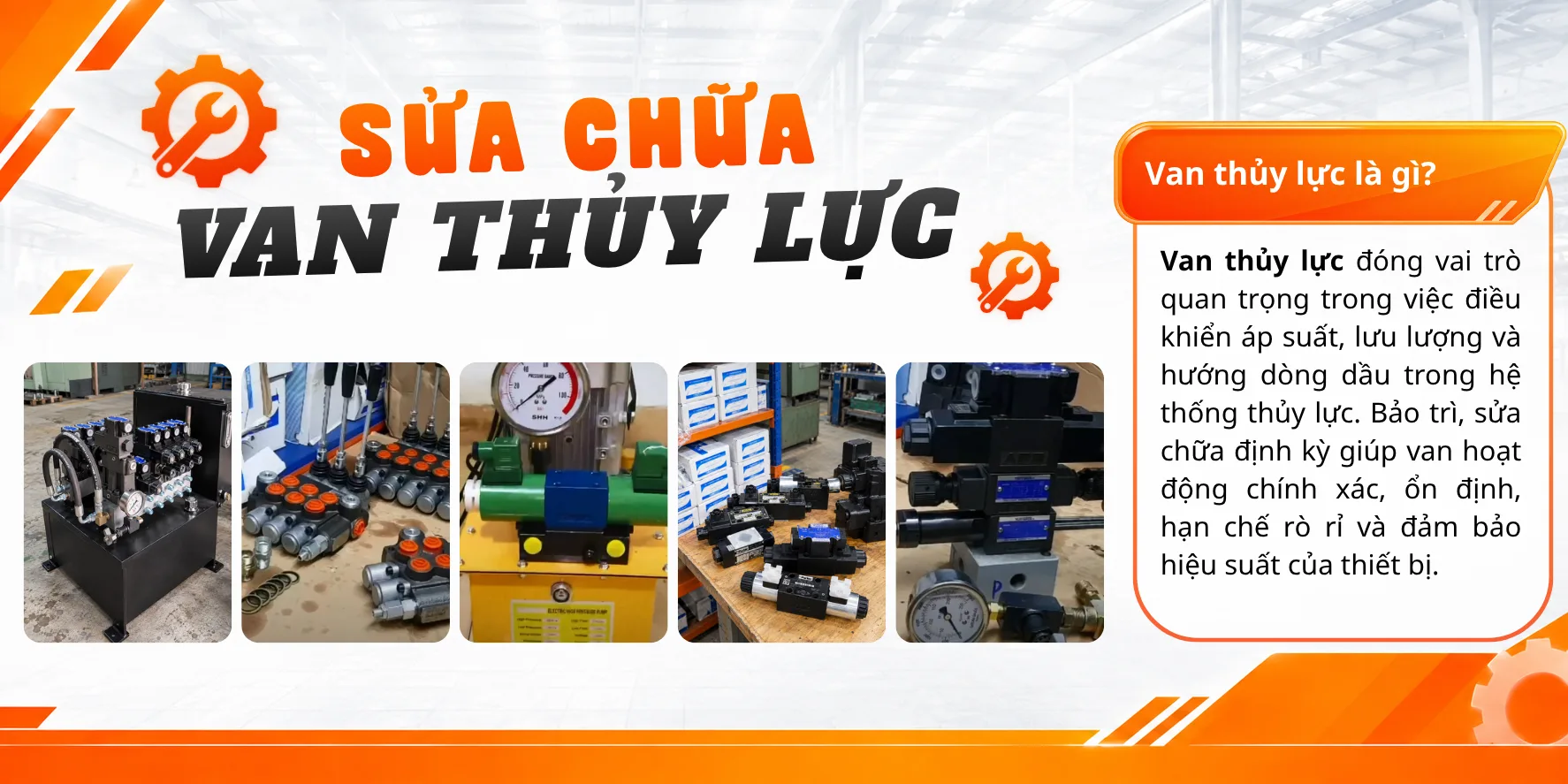 Sửa chữa van thủy lực