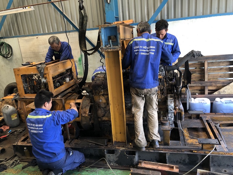 sua chua dai tu may phat dien Komatsu