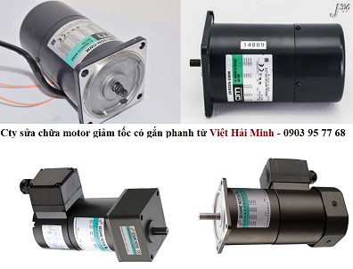 motor giam toc co gan phanh tu thang tu