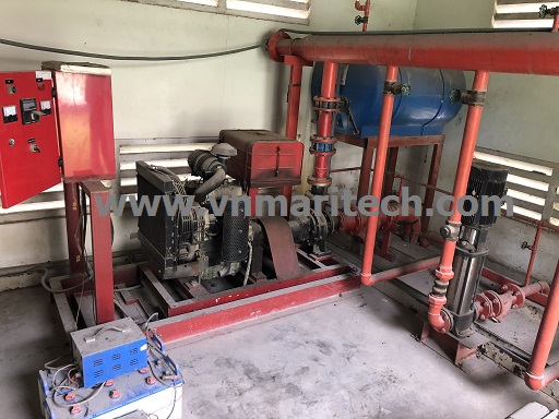 sua chua bom cuu hoa bằng dong co diesel