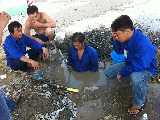 dò tìm và sửa chữa rò rỉ đường ống cứu hỏa