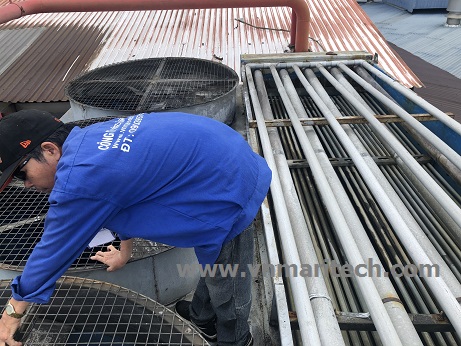 ve sinh dan ngung tu bay hoi Condenser NH3